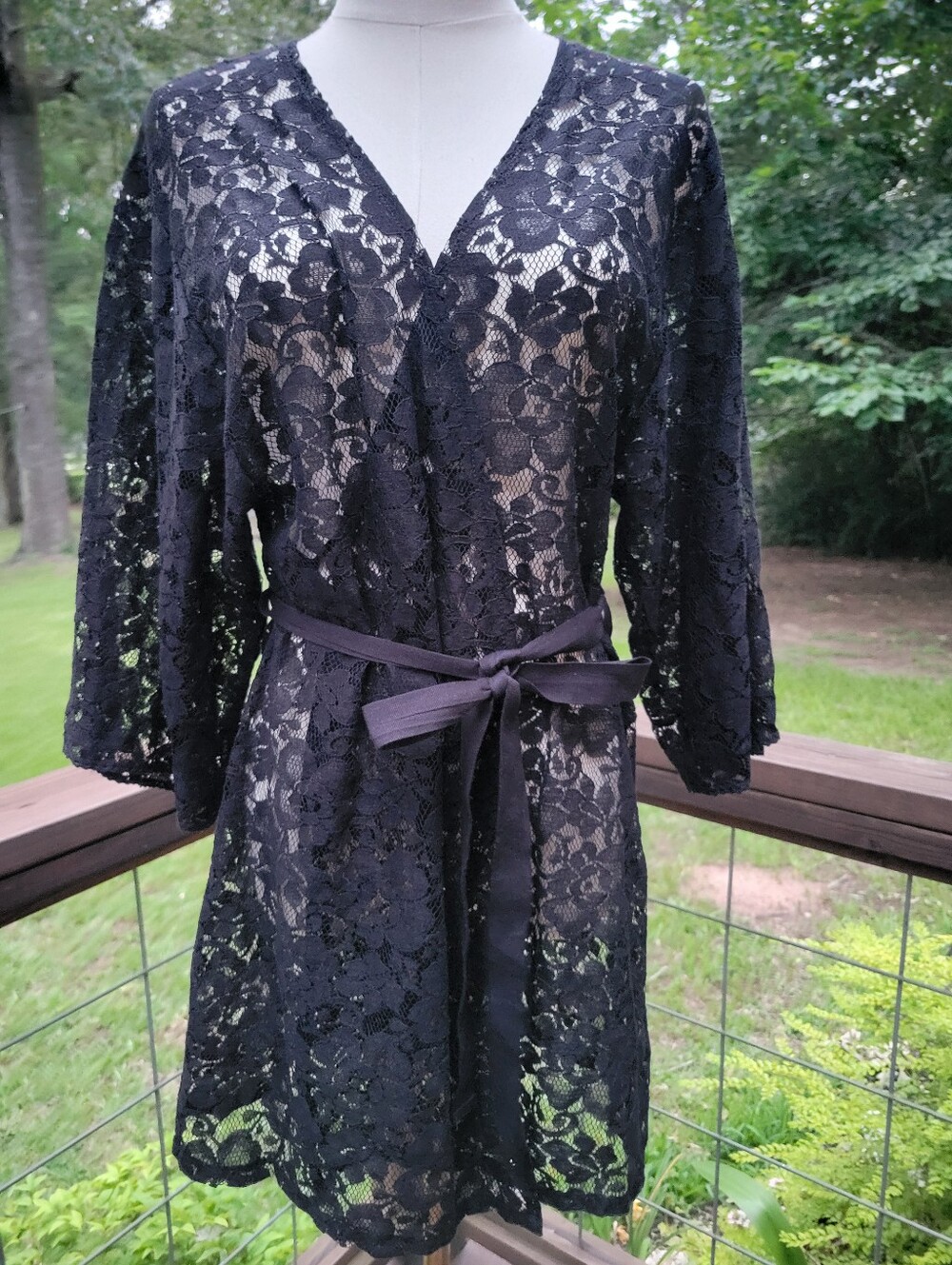 Black Lace Wrap Robe Or Cover